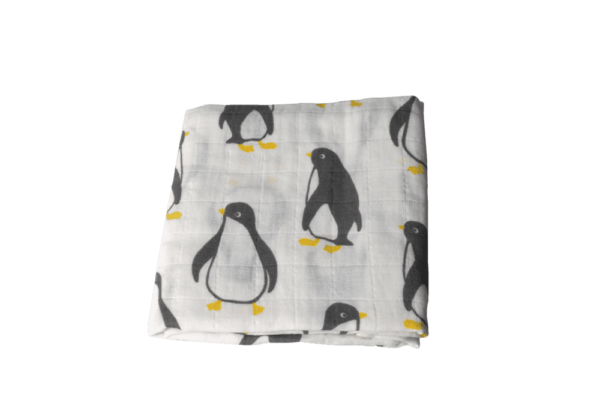 family36 bio mulltücher namensbestickung pinguin