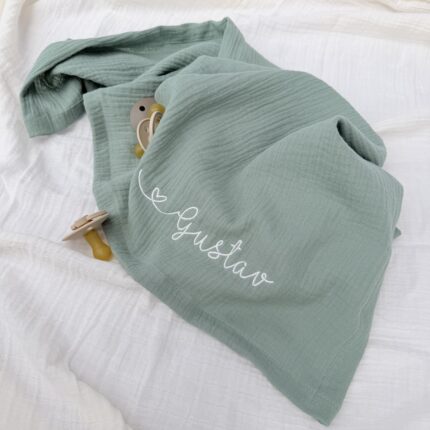 Mulltuch | Musselin Mineral Blue
